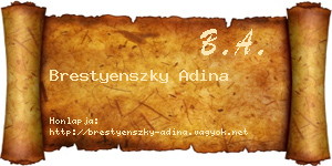 Brestyenszky Adina névjegykártya